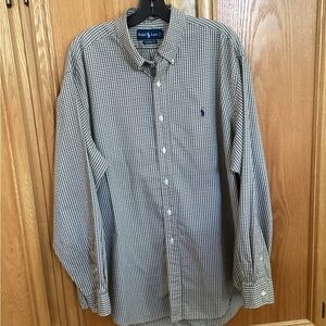 Polo Ralph Lauren 100% Cotton Button Down gingham classic fit shirt